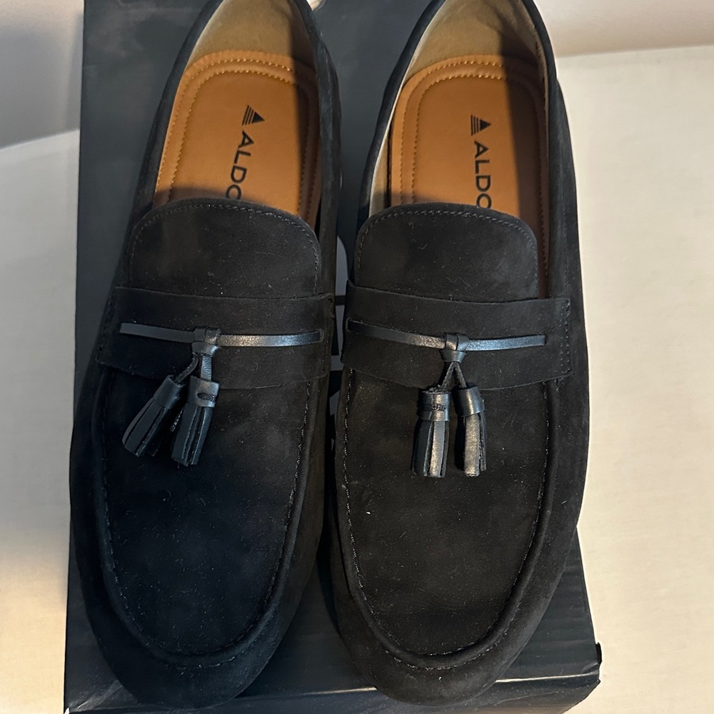 Aldo Men's Black Tassel Slip-On Loafers